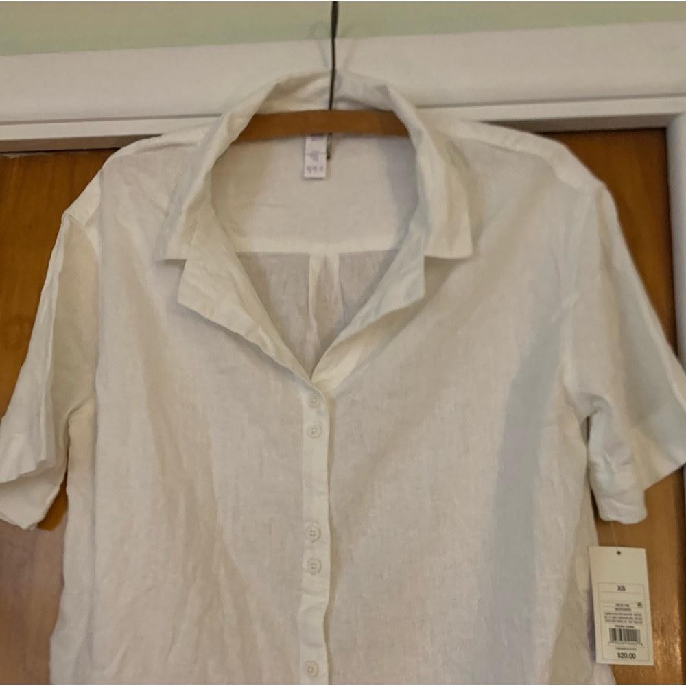 Stars Above Cream Button-Down Shirt